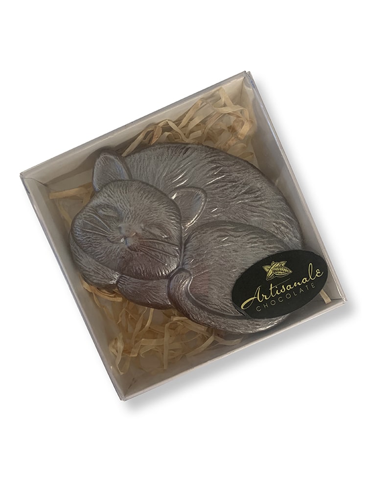 Sleeping Cat - Dark, Milk Chocolate or Rocky Road - Gift Box