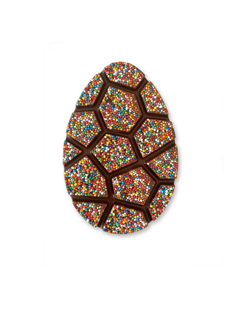Freckle Egg (flat) - Dark Chocolate 67% or Milk Chocolate 41%