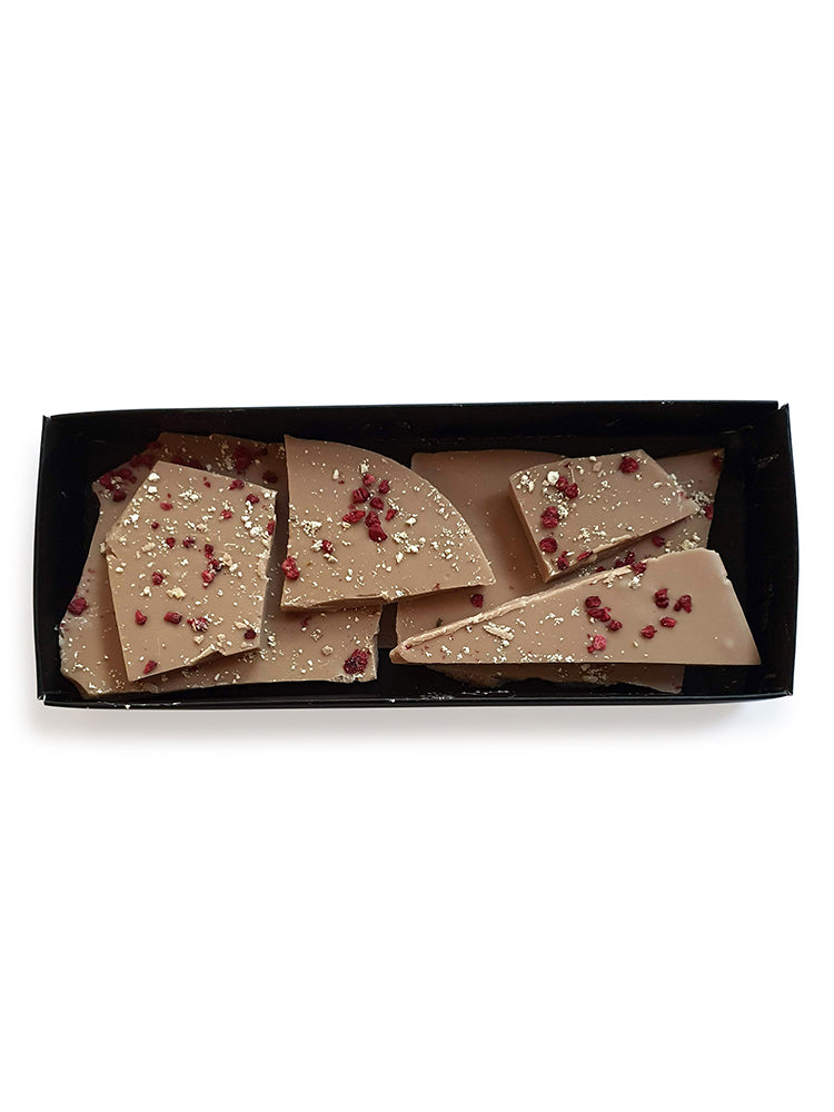 Raspberry & Pistachio - Dark, Milk or White Chocolate - Gift Box
