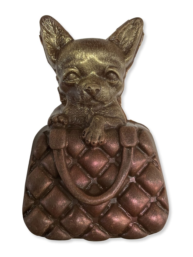 Chihuahua in Handbag - Dark, Milk Chocolate or Rocky Road - Gift Box