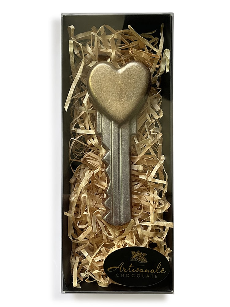 Heart Key - Dark, Milk or White Chocolate - Gift Box